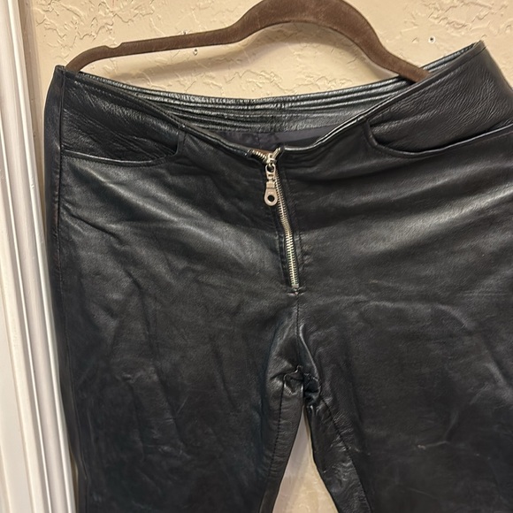 Leather pants soft as butter split a little on bottom sides for boots - Picture 2 of 10
